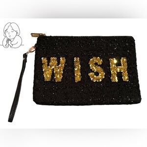 Sondra Roberts‎ Squared WISH Sequin Clutch Wristlet Bag